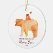Eerste Kerstmis als Beer New Baby Keramisch Ornament (Links)
