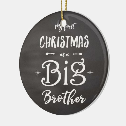 Eerste Kerstmis als Big Brother Chalkboard Keramisch Ornament (Links)