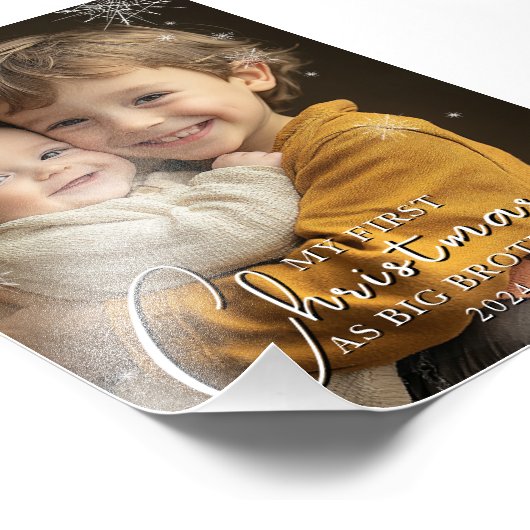 Eerste Kerstmis als Big Brother Foto Afdruk (Hoek)