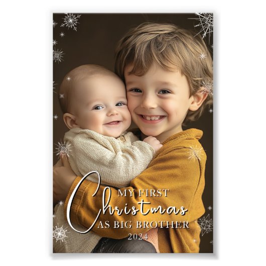 Eerste Kerstmis als Big Brother Foto Afdruk (Voorkant)