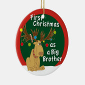 Eerste Kerstmis als Big Brother Keramisch Ornament (Rechts)