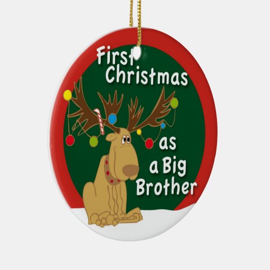Eerste Kerstmis als Big Brother Keramisch Ornament (Rechts)