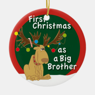 Eerste Kerstmis als Big Brother Keramisch Ornament