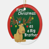 Eerste Kerstmis als Big Brother Keramisch Ornament (Links)