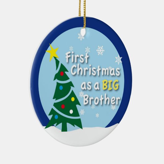Eerste Kerstmis als BIG Brother Keramisch Ornament (Rechts)