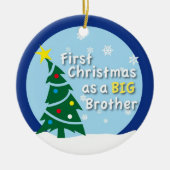 Eerste Kerstmis als BIG Brother Keramisch Ornament (Voorkant)