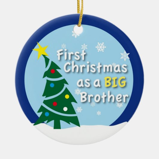 Eerste Kerstmis als BIG Brother Keramisch Ornament (Voorkant)
