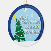 Eerste Kerstmis als BIG Brother Keramisch Ornament (Links)