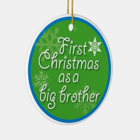 Eerste Kerstmis als Big Brother Keramisch Ornament (Rechts)