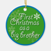 Eerste Kerstmis als Big Brother Keramisch Ornament (Voorkant)