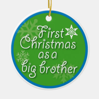 Eerste Kerstmis als Big Brother Keramisch Ornament