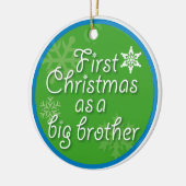 Eerste Kerstmis als Big Brother Keramisch Ornament (Links)