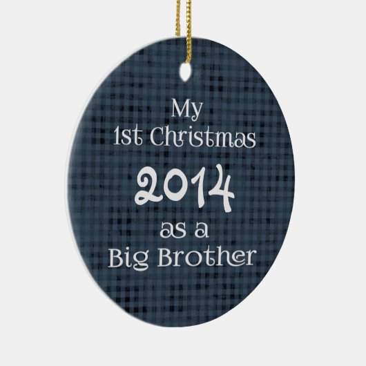 Eerste Kerstmis als Big Brother Keramisch Ornament (Rechts)