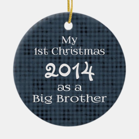 Eerste Kerstmis als Big Brother Keramisch Ornament (Voorkant)