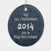 Eerste Kerstmis als Big Brother Keramisch Ornament (Links)