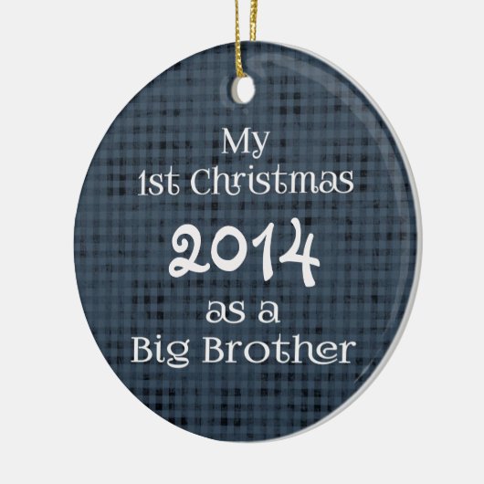 Eerste Kerstmis als Big Brother Keramisch Ornament (Links)