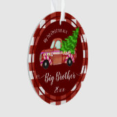 Eerste Kerstmis als Big Brother Red Truck Ornament (voorkant)