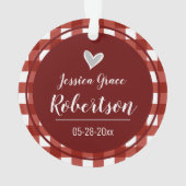 Eerste Kerstmis als Big Brother Red Truck Ornament (achterkant)