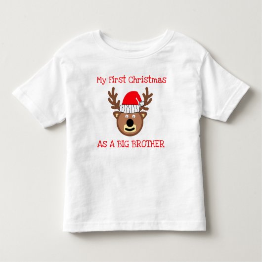 Eerste Kerstmis als Big Brother Toddler T-shirt (Voorkant)