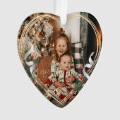 Eerste Kerstmis als Big Sister Gold Lijst Foto Ornament (voorkant)