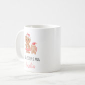 Eerste Kerstmis als Big Sister Pink Gingerbread Koffiemok (Voorkant links)