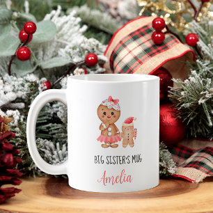 Eerste Kerstmis als Big Sister Pink Gingerbread Koffiemok