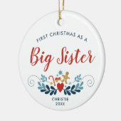 Eerste Kerstmis als Big Sister Specialized Folk Ar Keramisch Ornament (Links)