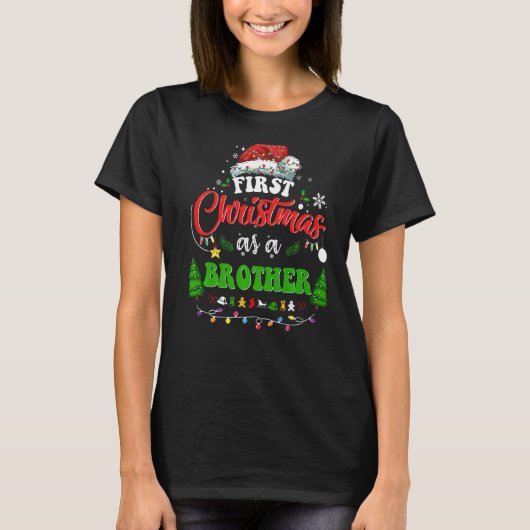 Eerste Kerstmis als broederfeestdag kerstman Gr T-shirt (Voorkant)