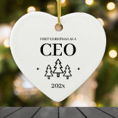 Eerste Kerstmis als CEO-ondernemer Keramisch Ornament