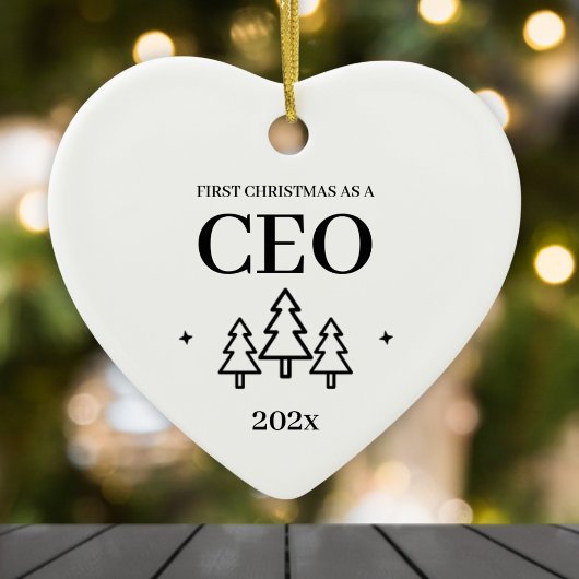Eerste Kerstmis als CEO-ondernemer Keramisch Ornament