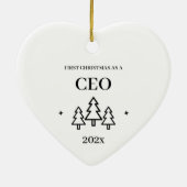 Eerste Kerstmis als CEO-ondernemer Keramisch Ornament (Achterkant)