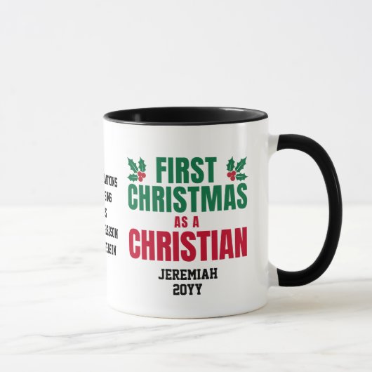 EERSTE KERSTMIS ALS CHRISTEN Nieuwe Gelovige Mok (Rechts)