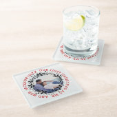 Eerste Kerstmis als de heer en mevrouw de zwarte f Glazen Onderzetter (Schuin)