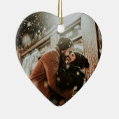 Eerste Kerstmis als de heer en mevrouw. Keramisch Ornament (Rechts)