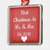 Eerste Kerstmis als de heer en mevrouw Ornament (Links)