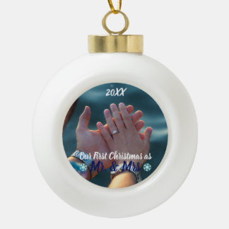 Eerste Kerstmis als de heer en mevrouw Ornament