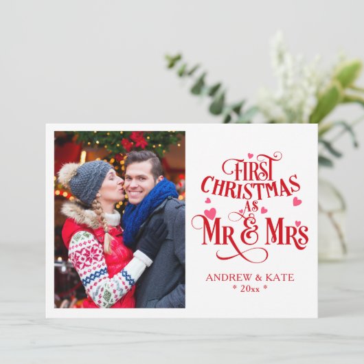 Eerste Kerstmis als de heer en mevrouw persoonlijk (Staand voorkant)