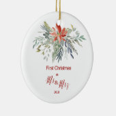 Eerste Kerstmis als de heer & mevrouw 2018 Keramisch Ornament (Rechts)