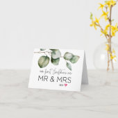 Eerste Kerstmis als de heer & mevrouw Husband Wife Kaart (Gele Bloem)