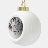 Eerste Kerstmis als de heer & mevrouw. Keramische Bal Ornament (Rechts)
