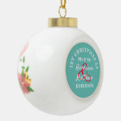 Eerste Kerstmis als de heer & Mr. Keramische Bal Ornament (Links)