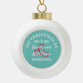 Eerste Kerstmis als de heer & Mr. Keramische Bal Ornament (Voorkant)
