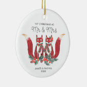 Eerste Kerstmis als de heer Mrs. Keramisch Ornament (Rechts)