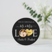 Eerste Kerstmis als de heer Pas getrouwd Holiday K Feestdagenkaart (Staand voorkant)