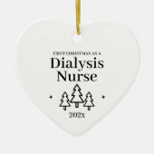 Eerste Kerstmis als dialyse verpleegkundige 2024 V Keramisch Ornament (Voorkant)