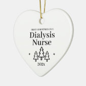 Eerste Kerstmis als dialyse verpleegkundige 2024 V Keramisch Ornament (Links)