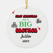 "Eerste Kerstmis als een Big Brother" Ornament (Voorkant)