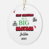 "Eerste Kerstmis als een Big Brother" Ornament (Links)