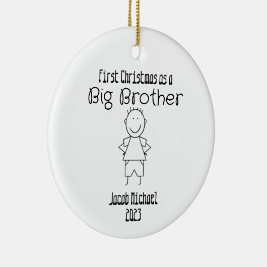 "Eerste Kerstmis als een Big Brother" Ornament (Rechts)