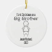 "Eerste Kerstmis als een Big Brother" Ornament (Voorkant)